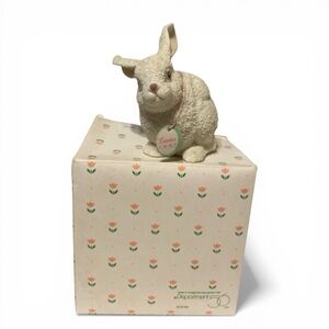 Vintage 1997 Dept. 56 Bunny Figurine Hand-Painted Bisque Porcelain Original Box